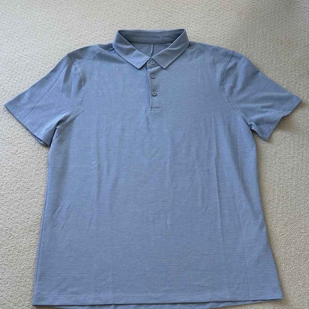 Lululemon Men's Blue Polo Shirt, XL